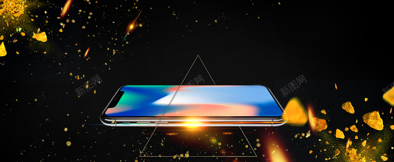 iPhonex手机科技几何黑bannerpsd设计背景_新图网 https://ixintu.com X iPhone iPhone8 iphone 乔布斯 人脸识别技术 全面 未来 超视网膜 面部识别