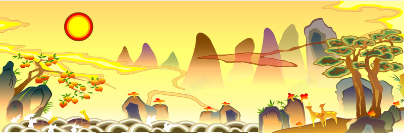 中秋节banner矢量图ai设计背景_新图网 https://ixintu.com 中秋 中秋节素材banner 仙鹤 卡通 古典 手绘 日出 梅花 海报banner 童趣 矢量图