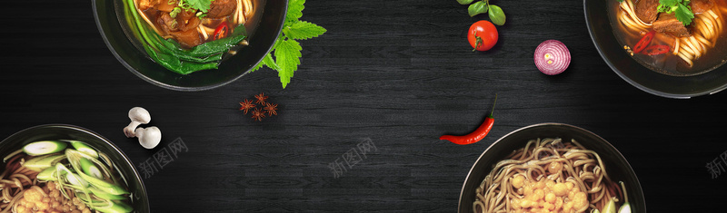 中国美食简约黑色bannerpsd设计背景_新图网 https://ixintu.com 中国风美食海报 午餐套餐 咖喱饭 快餐海报 盖浇饭海报 红烧排骨 红烧肉 面食 食堂 饭餐 鱼香肉丝