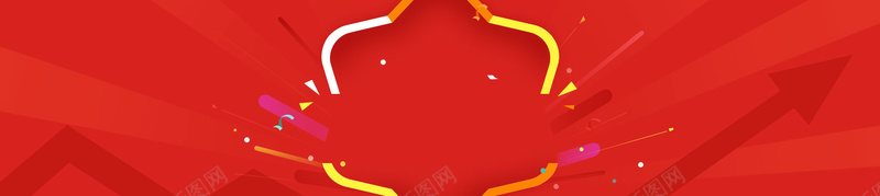 红色激情活动bannerpsd设计背景_新图网 https://ixintu.com 几何 彩带 海报banner 漂浮物 激情 狂欢 箭头 红色 线条