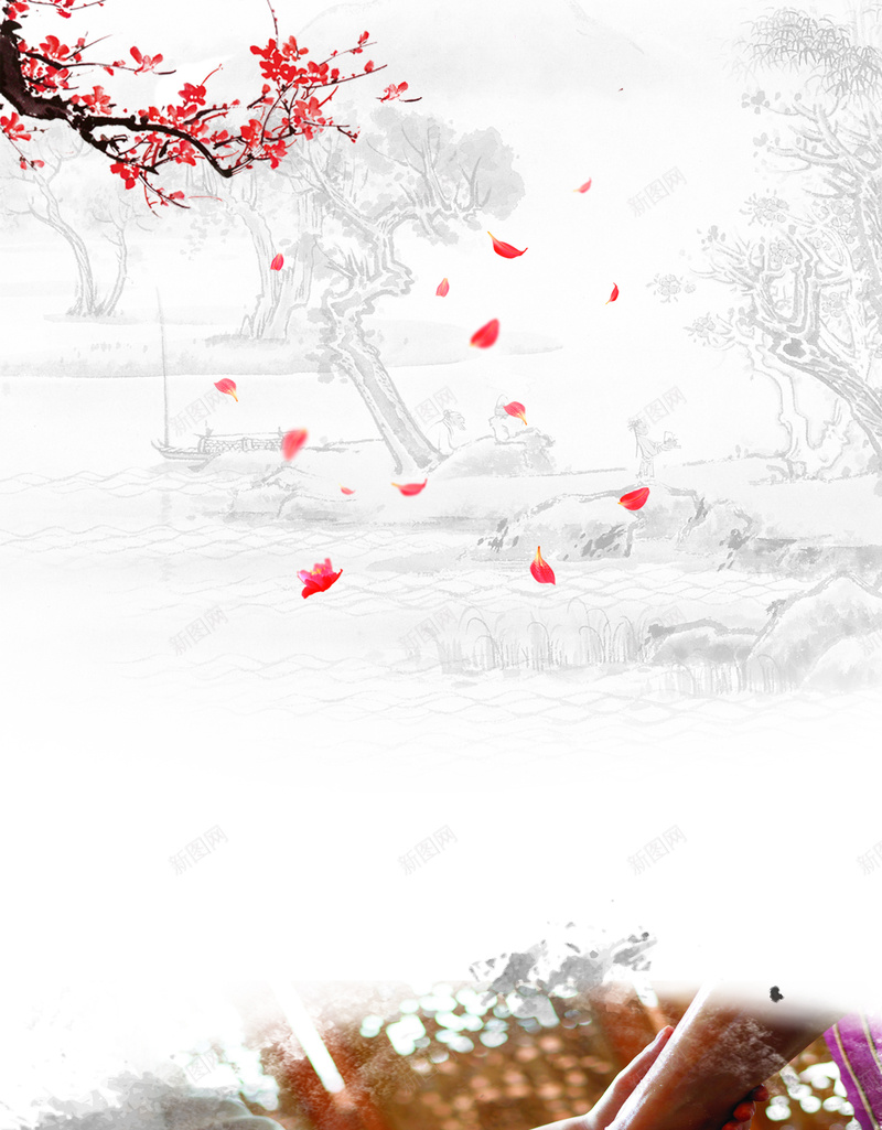 养生足浴药浴中国风清新海报背景psd设计背景_新图网 https://ixintu.com 中国风 养生 海报 清新 背景 花卉 药浴 足浴