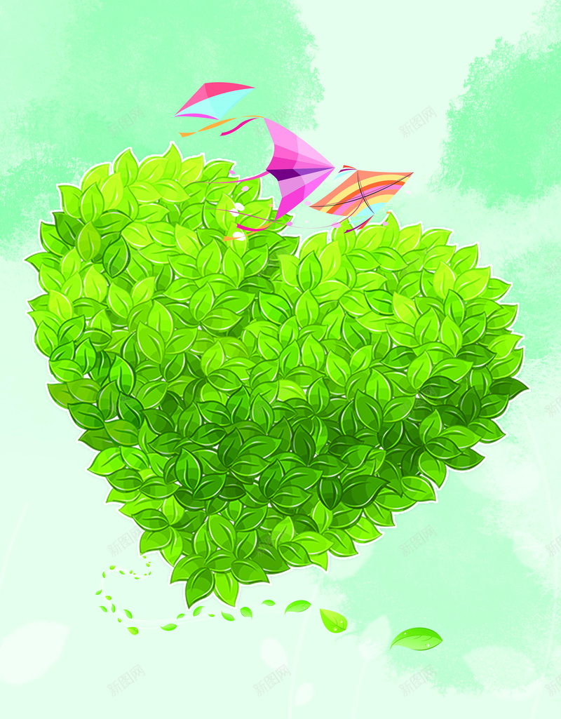 春暖花开促销海报背景psd设计背景_新图网 https://ixintu.com 促销活动 开心 心形 摄影 春天 春季优惠 春季促销 春暖花开 海报 绿叶 绿色背景 背景 风景