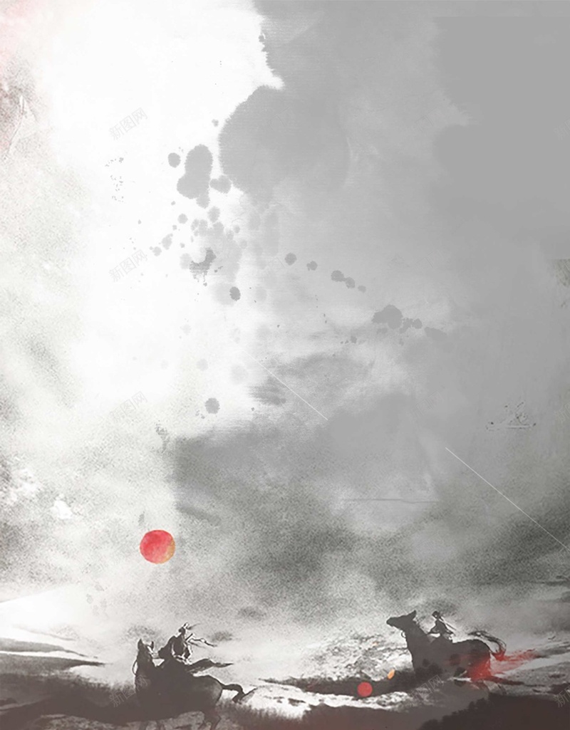 中国风传统文化招聘jpg设计背景_新图网 https://ixintu.com join us 中国文化 中国风 传统 加入我们 将军 招兵买马 招聘 文化 比武 水墨 海报