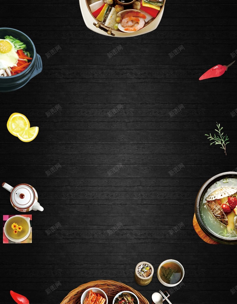 韩国料理店海报背景psd设计背景_新图网 https://ixintu.com 手绘 石锅拌饭 美色背景 美食海报 韩国 韩国料理 韩国料理美食 韩国美食 韩餐 韩餐海报