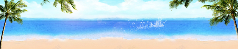 清新背景psd_新图网 https://ixintu.com 摄影 沙滩 海报banner 海边 车 风景