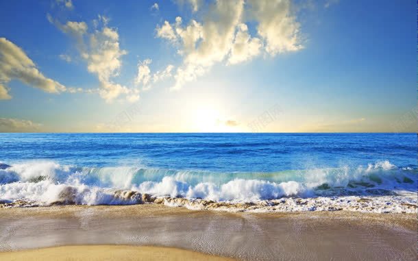 蓝天海水海浪沙滩jpg设计背景_新图网 https://ixintu.com 沙滩 海水 海浪 蓝天