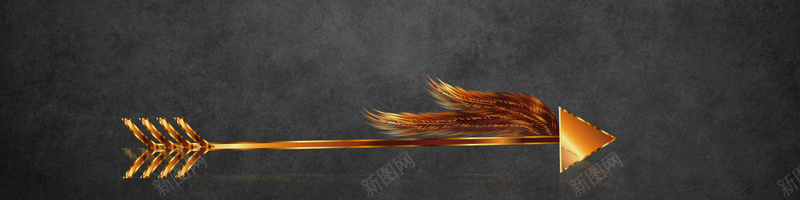 箭头射箭质感灰色banner背景psd设计背景_新图网 https://ixintu.com 向上 向下 商务 射箭 广告 科幻 科技 简约 箭头 素材 纹理 背景 设计 质感 金黄色