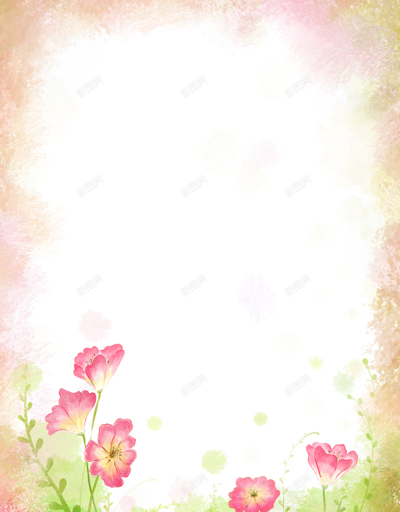 清新手绘唯美花卉文艺背景psd高清背景_新图网 https://ixintu.com 唯美 手绘 文艺 文艺素材 清新 清新花卉 背景素材 花卉 花卉素材 边框