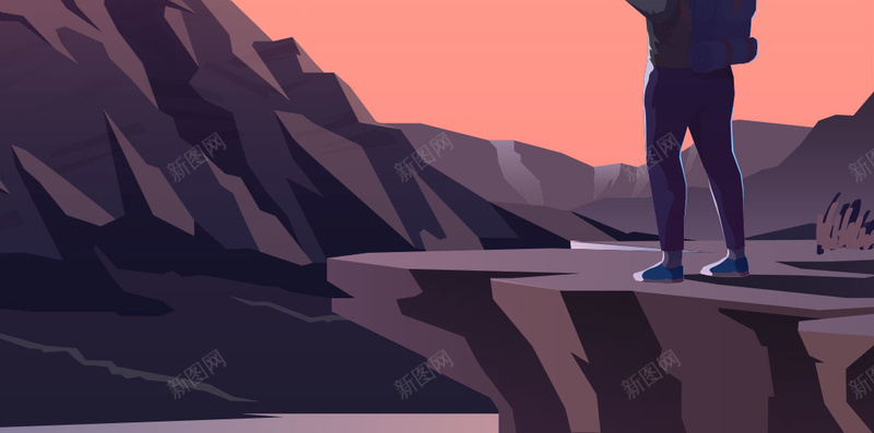 初心不改插画企业文化海报psd设计背景_新图网 https://ixintu.com 云彩 人 企业文化 创意 初心不变 坚持 山峰 插画 文化 旅行 星空 眺望远方 砥砺前行 背包客