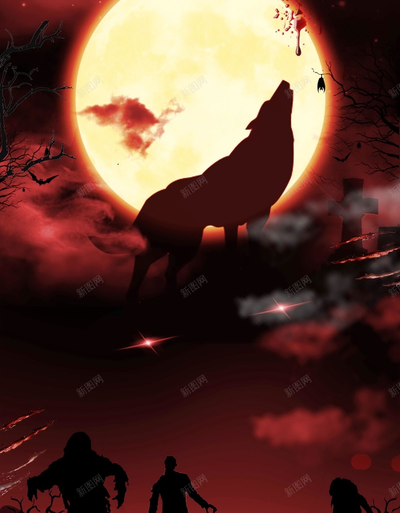 狼人杀暗黑游戏PSD分层psd设计背景_新图网 https://ixintu.com PSD源文件 PSD素材 分层文件 天黑请闭眼 暗黑 桌游 桌游活动 游戏 游戏宣传 狼人杀 背景模板 背景海报 背景素材 高清背景