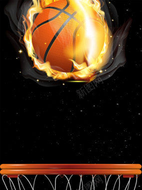 黑色简约质感篮球海报背景背景