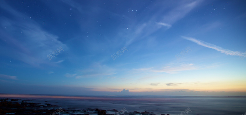 夕阳中的天空jpg_新图网 https://ixintu.com 夕阳 天空 摄影 星星 海报banner 蓝天 风景