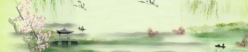 中国风清明节psd设计背景_新图网 https://ixintu.com 中国风 小清新 春天 春日 海报banner 清明 清明节 花瓣 飞叶