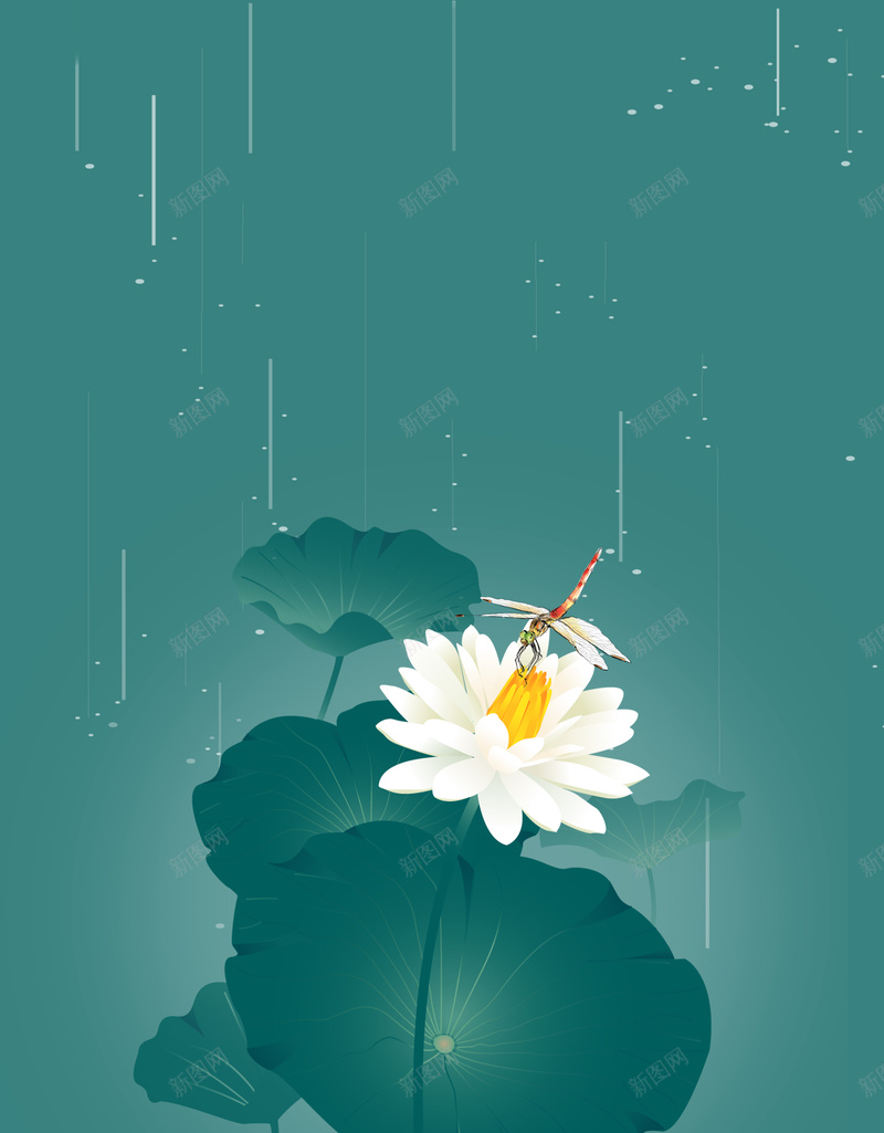 清新文艺荷花海报背景psd设计背景_新图网 https://ixintu.com 文艺 清新 渐变 绿色 绿色背景 荷花 荷花海报 质感
