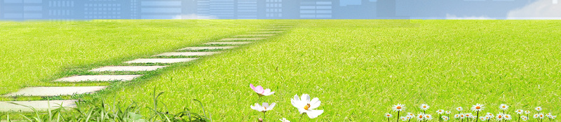 蓝天白云风景绿色草地彩虹线条城市背景psd设计背景_新图网 https://ixintu.com 城市 彩虹 白云 素材 线条 绿色 背景 草地 蓝天 风景