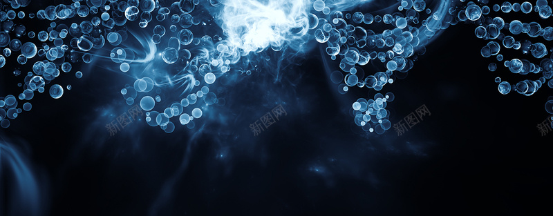 唯美念珠酷炫背景psd设计背景_新图网 https://ixintu.com DNA 商务 基因 气泡 海报banner 科幻 科技 结构 蓝色背景 遗传 酷炫