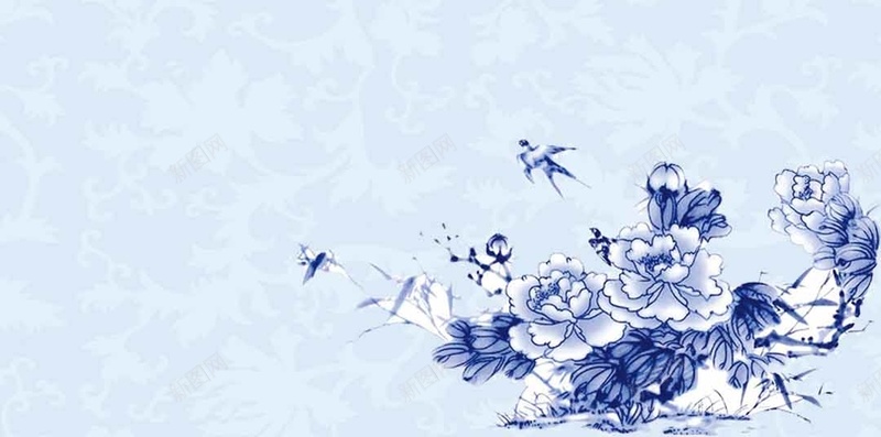 中国风青花瓷花纹H5背景jpg设计背景_新图网 https://ixintu.com H5 h5 中国风 传统 纹理 花纹 青花瓷