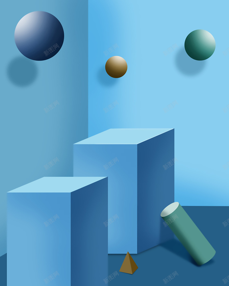 简约空间感场景9jpg设计背景_新图网 https://ixintu.com 场景 空间感 简约 蓝色