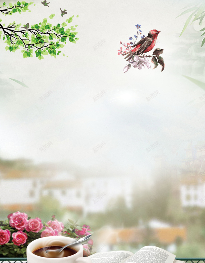 早安海报背景psd设计背景_新图网 https://ixintu.com 咖啡 图 早安 早晨 早点 梦想 海报 清晨 饼干