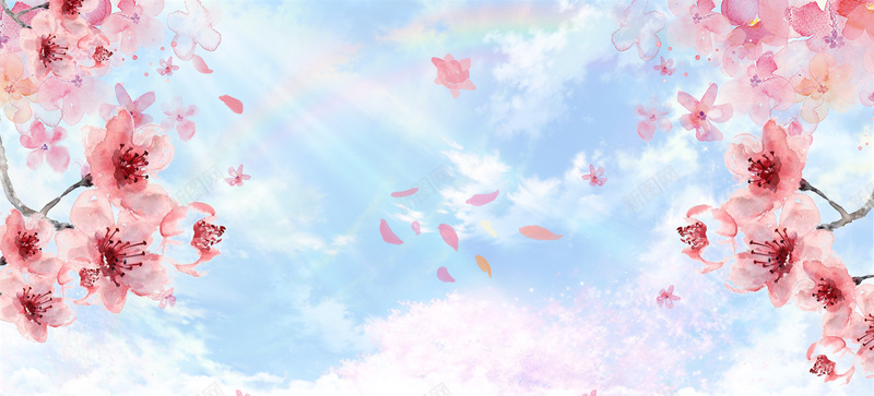 38妇女节梦幻浪漫文艺蓝色bannerpsd设计背景_新图网 https://ixintu.com 38妇女节 天空 妇女节 小清新 文艺 梦幻 浪漫 白云 简约 素材 背景 花朵 蓝天 设计 阳光