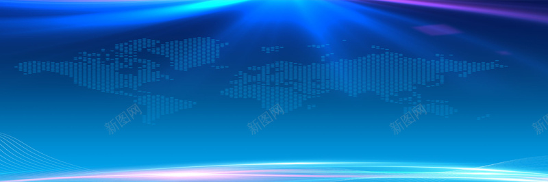 蓝色科技科幻banner背景psd设计背景_新图网 https://ixintu.com 商业 商务 地产 建筑 科幻 科技 简约 蓝色 质感