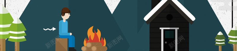 简洁扁平时尚民宿psd设计背景_新图网 https://ixintu.com 150PPI PSD源文件 分层文件 山峰 山脉 平面设计 房子 扁平 日本民宿 时尚 民宿 简洁