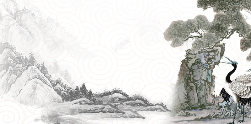 中国风水墨画psd分层H5背景psd设计背景_新图网 https://ixintu.com H5背景 中国风 传统 古典 古典文化 古风设计 墨染 水墨画 风山水情