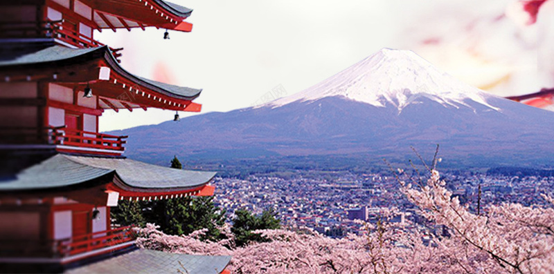 紫色唯美日本旅游PSD分层H5psd_新图网 https://ixintu.com H5 PSD分层 唯美 建筑 旅游促销 日本旅游 日本游 樱花 紫色 风景摄影