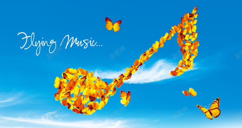 清新花瓣音符背景psd设计背景_新图网 https://ixintu.com music 乐器 唱歌 培训 少儿 教育 欢乐 海报 清新 灵动 聆听 聆听生活 背景 蓝天 蝴蝶 音乐 音符