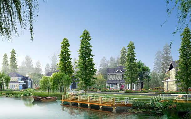 都市住房河面柳树草木植物jpg设计背景_新图网 https://ixintu.com 住房 柳树 植物 河面 草木 都市