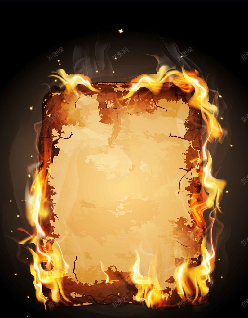 矢量燃烧火焰边框ai设计背景_新图网 https://ixintu.com 刀山火海 创意 大气 橙色火焰 欧式 火 火元素 火海 火焰 火焰边框 火苗 燃烧 矢量图 质感 黑色