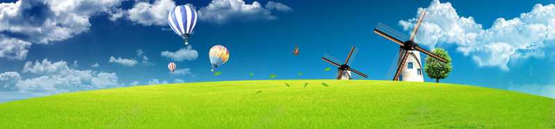 春天草地天空树木花朵叶子psd设计背景_新图网 https://ixintu.com banner 云 叶子 天空 旅游 春天 树木 海报 立春 绿色 背景 花朵 草地 阳光 风车