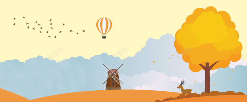 秋季卡通黄色海报背景bannerpsd设计背景_新图网 https://ixintu.com banner 上新 中秋 促销 卡通 折扣 枫叶 海报 登山 秋天 秋季 美景 背景 黄色