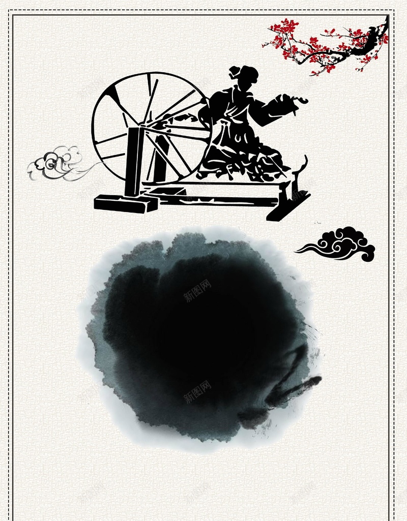 复古中国风纺织文化psd设计背景_新图网 https://ixintu.com 150PPI PSD源文件 传统纺织 传统纺织展 传统织布 分层文件 平面设计 手工纺织 手工织布 纺线 纺织文化 纺织机 纺织活动 织布 织布机