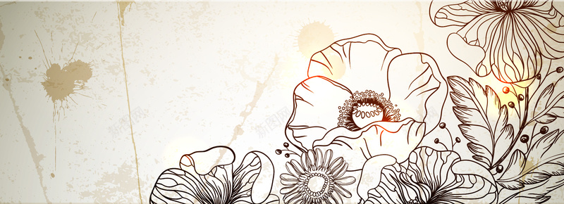 手绘花朵banner矢量图ai设计背景_新图网 https://ixintu.com 1 anner banner 光晕 卡片 卡通 叶子 底纹 手绘 手绘花朵 海报banner 磨损 童趣 线条 花瓣 花纹 矢量图