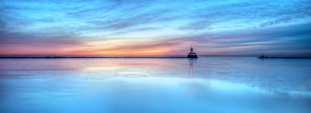 唯美夕阳大海灯塔背景jpg设计背景_新图网 https://ixintu.com 夕阳 灯塔