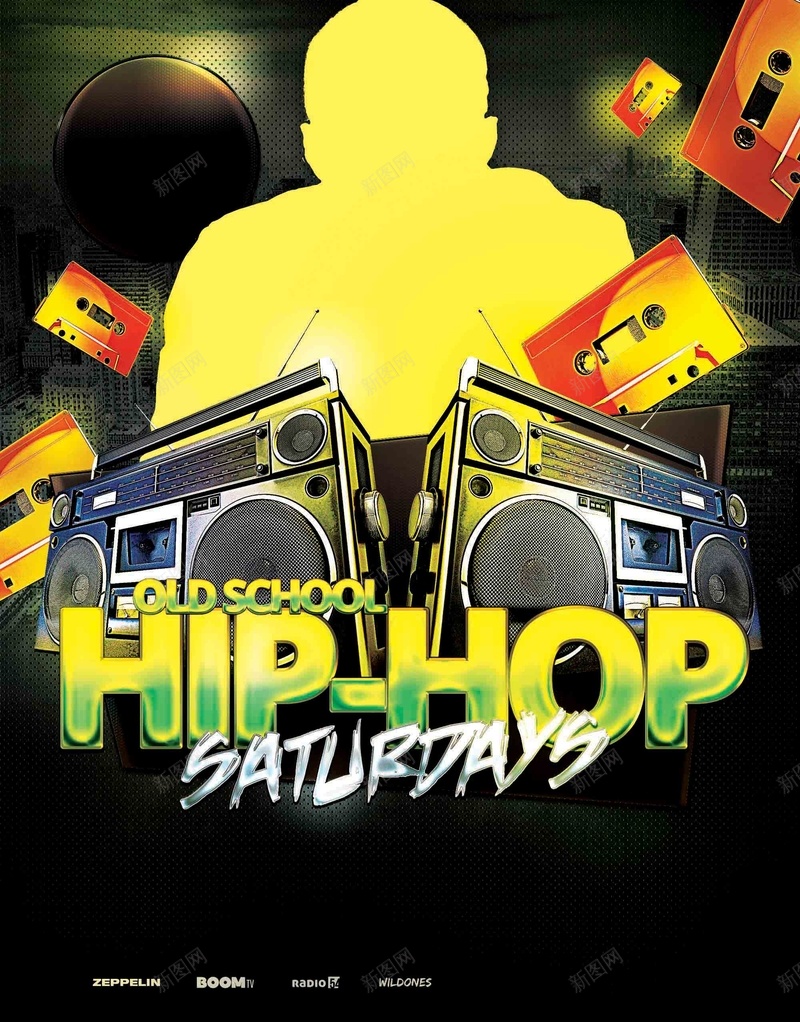 音响嘻哈美式DJ海报背景psd设计背景_新图网 https://ixintu.com DJ HIPHOP 海报 素材 美式 背景 音响