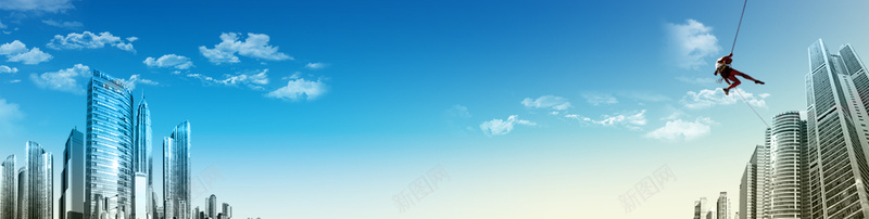 科技城市背景psd设计背景_新图网 https://ixintu.com 商务 城市 建筑 攀登 海报banner 科幻 科技 科技感 科技风 蓝天 蓝色 高科技