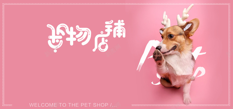 粉色系可爱萌宠bannerpsd设计背景_新图网 https://ixintu.com 可爱 宠物 温馨 狗狗 简洁风 简约 粉色系 萌宠