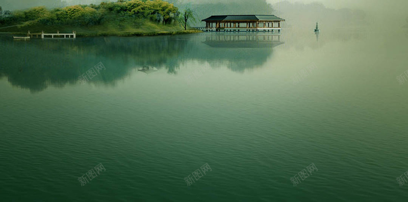 绿色渐变中国风山水背景psd设计背景_新图网 https://ixintu.com H5 中国风 古风 唯美 山水 摄影 渐变 绿色