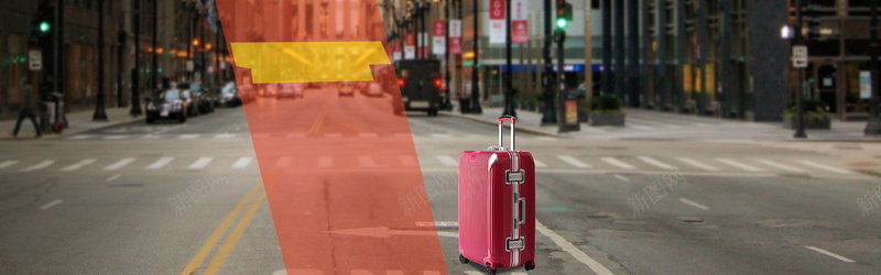 taobao淘宝天猫背景bannerpsd设计背景_新图网 https://ixintu.com 商品 店招 旅行箱 海报banner 街景