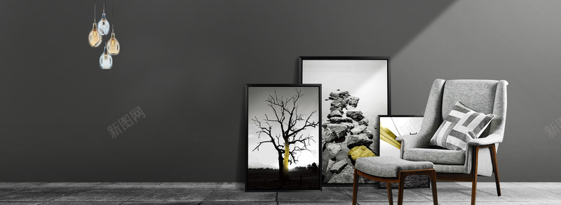 现代感家装节几何拼接黑色bannerpsd设计背景_新图网 https://ixintu.com 几何 家装海报 家装节 广告 房屋装修 温馨家居 素材 背景 装修建材 装修节 设计