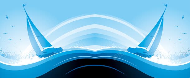 卡通帆船浪花背景bannerjpg设计背景_新图网 https://ixintu.com banner 卡通 帆船 浪花 背景