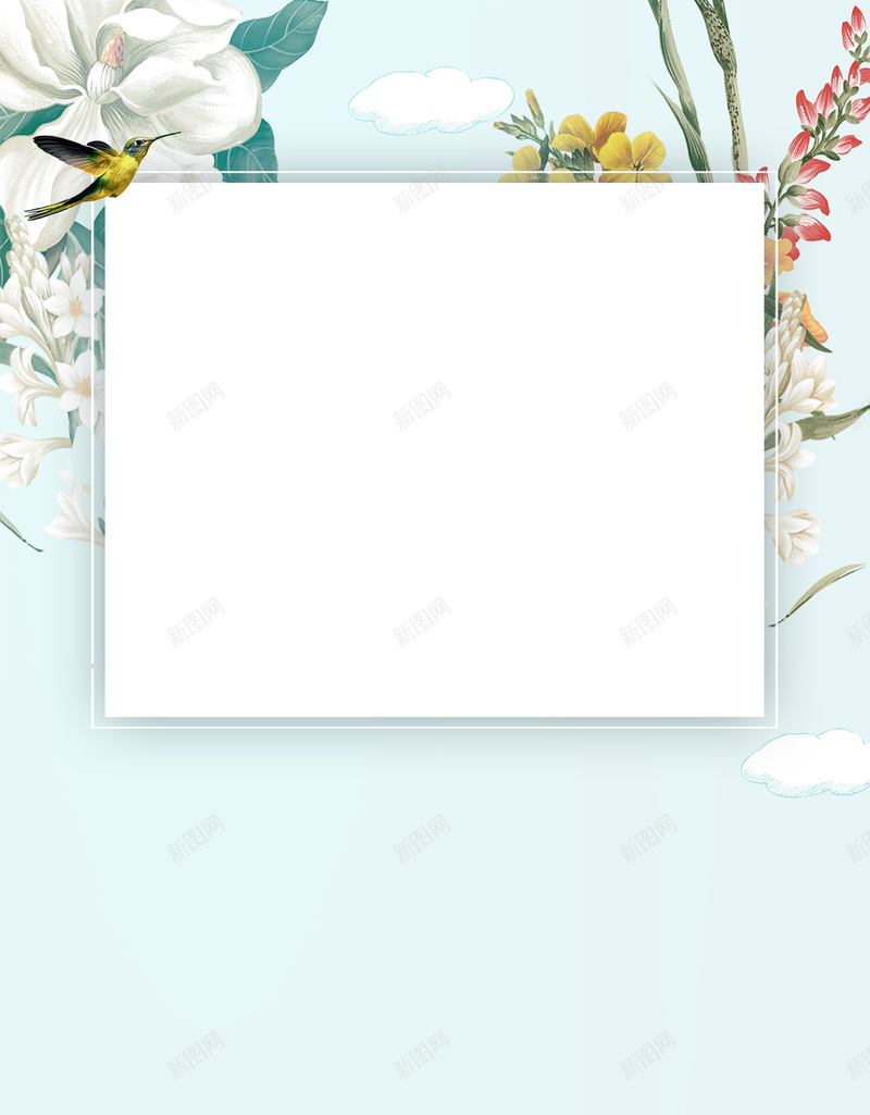 夏季新品促销清新海报H5背景psdpsd设计背景_新图网 https://ixintu.com H5 psd 上新 促销 夏季 小鸟 新品 新品上市 浅蓝色 清新 清爽 花朵 遇见初夏 预见初夏