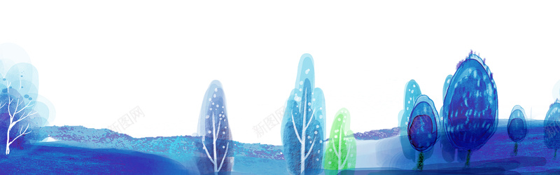 文艺小清新手绘风景蓝色海报背景psd设计背景_新图网 https://ixintu.com 大树 小清新 开心 手绘 文艺 沙画 纹理 蓝色 风景
