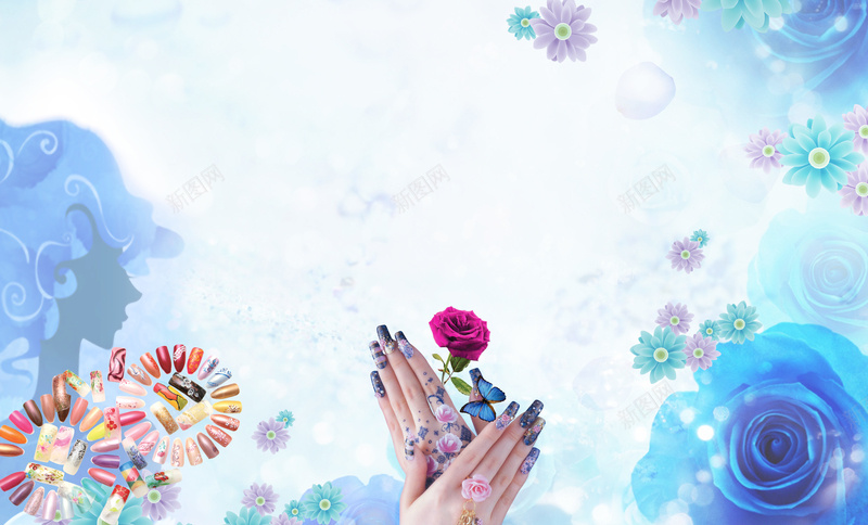 水晶甲彩妆纹绣美甲店展板背景psd设计背景_新图网 https://ixintu.com OPI 彩妆 时尚美甲 水晶甲 纹绣 美甲DM 美甲单页 美甲宣传单 美甲广告 美甲店展板 美甲海报