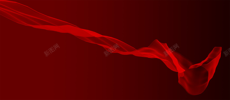 红色丝绸飘带大气淘宝海报bannerpsd设计背景_新图网 https://ixintu.com 丝绸 海报banner 红色 纹理 质感 飘带