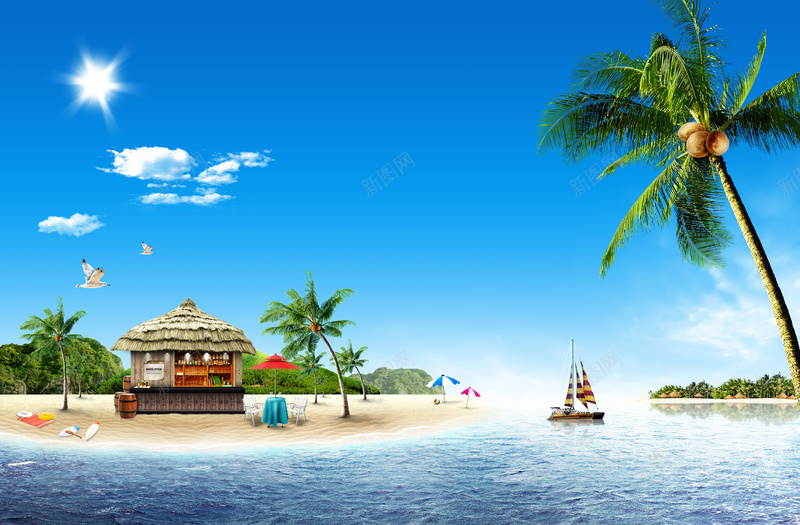 美丽海滩风景旅游海报背景psd设计背景_新图网 https://ixintu.com 夏季背景 夏日主题 夏日海滩 夏日背景 底纹背景 旅游 沙滩背景 美丽沙滩风景 美丽海滩风景 贝壳