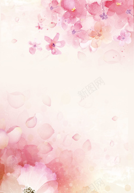 粉色温馨桃花春天背景背景