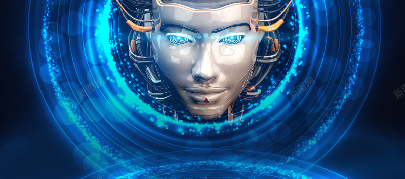 机器人科幻海报大气科技蓝色bannerjpg设计背景_新图网 https://ixintu.com 大气 太空 宇宙 星光 未来 机器人 科幻海报 科技 科技背景 网络 蓝色光圈 虚拟 金属质感